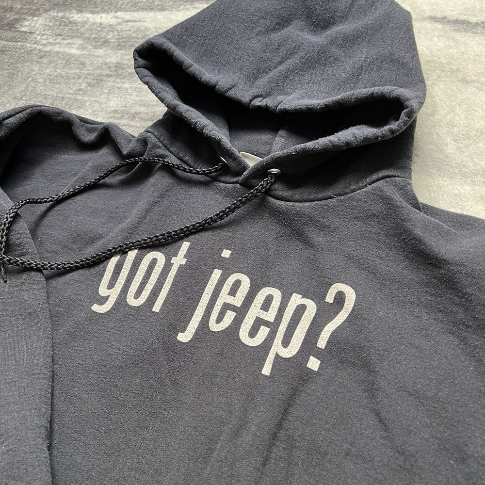 Vintage Got Jeep Hoodie Mens XL Black Sweatshirt Pullover Off Road Racing